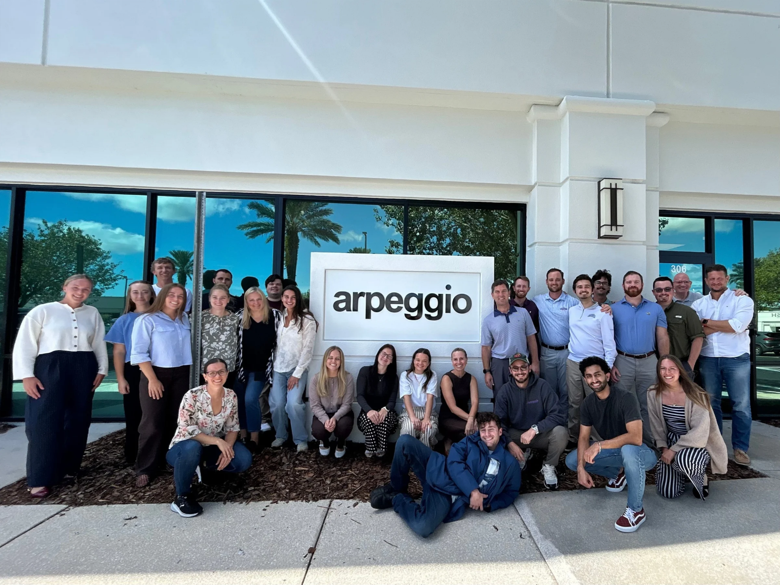 The Cognition team gathered outside during an all-hands event